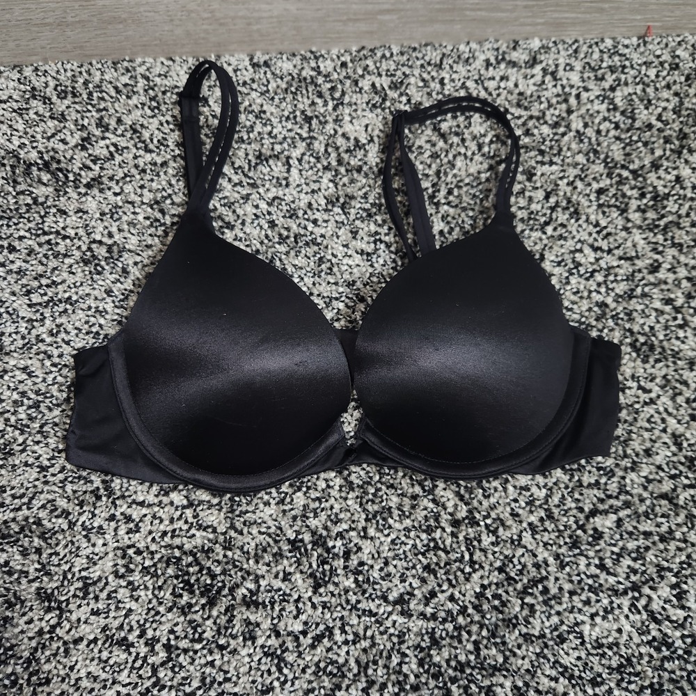 Victoria's Secret Very Sexy Padded Push-up Black Bra Women 32B Multiway Underwir